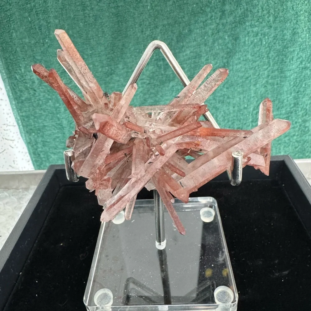 Red Quartz Cluster from Madagascar
